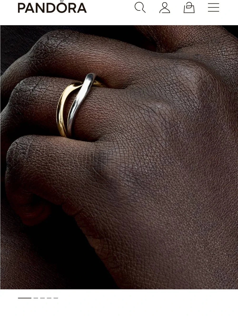 Two-tone Entwined Bands Ring